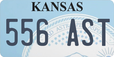 KS license plate 556AST