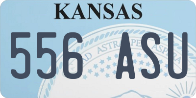 KS license plate 556ASU