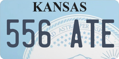 KS license plate 556ATE