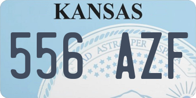 KS license plate 556AZF
