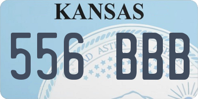 KS license plate 556BBB