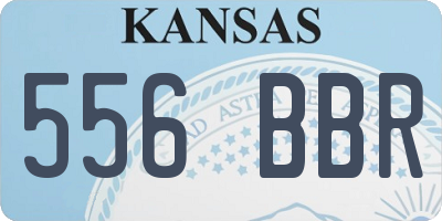 KS license plate 556BBR
