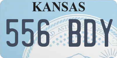 KS license plate 556BDY