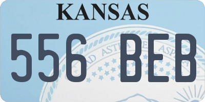 KS license plate 556BEB