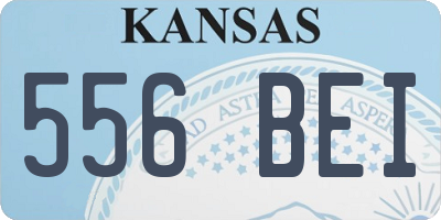 KS license plate 556BEI