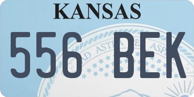 KS license plate 556BEK