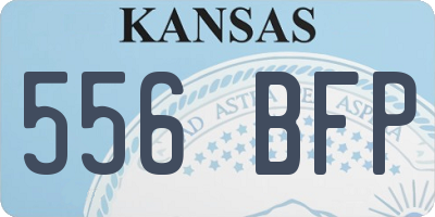 KS license plate 556BFP