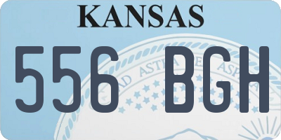 KS license plate 556BGH
