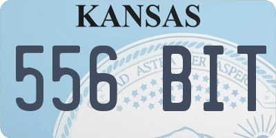 KS license plate 556BIT
