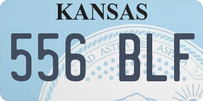 KS license plate 556BLF