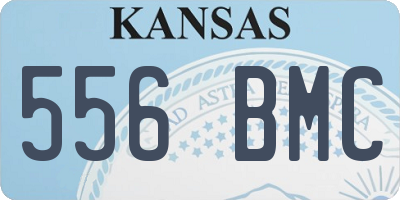 KS license plate 556BMC