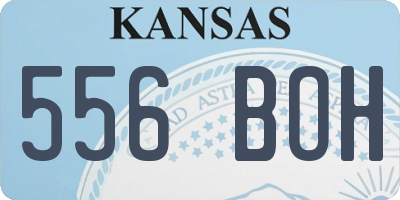KS license plate 556BOH