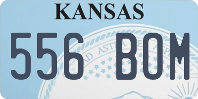KS license plate 556BOM