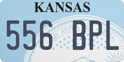 KS license plate 556BPL