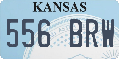 KS license plate 556BRW