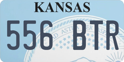 KS license plate 556BTR