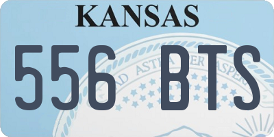 KS license plate 556BTS