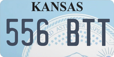 KS license plate 556BTT
