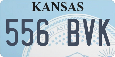 KS license plate 556BVK