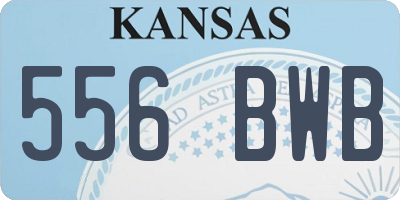 KS license plate 556BWB
