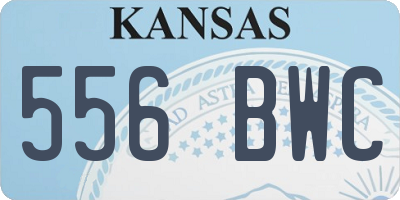 KS license plate 556BWC