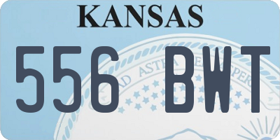 KS license plate 556BWT