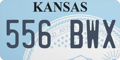KS license plate 556BWX