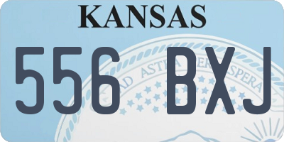 KS license plate 556BXJ