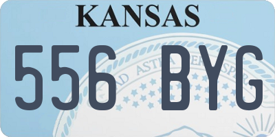 KS license plate 556BYG