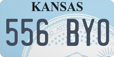 KS license plate 556BYO