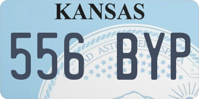 KS license plate 556BYP