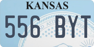 KS license plate 556BYT