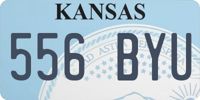 KS license plate 556BYU