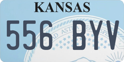 KS license plate 556BYV
