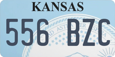 KS license plate 556BZC