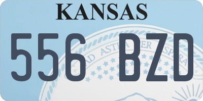 KS license plate 556BZD