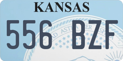 KS license plate 556BZF