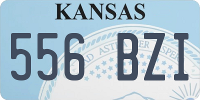 KS license plate 556BZI