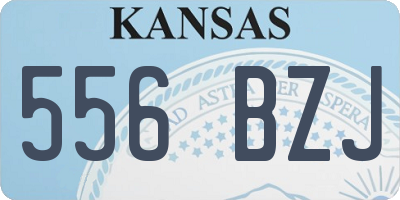 KS license plate 556BZJ