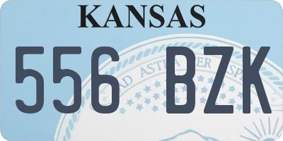 KS license plate 556BZK