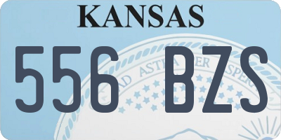 KS license plate 556BZS