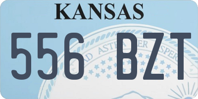 KS license plate 556BZT
