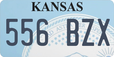 KS license plate 556BZX