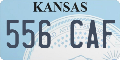 KS license plate 556CAF