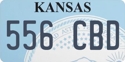KS license plate 556CBD
