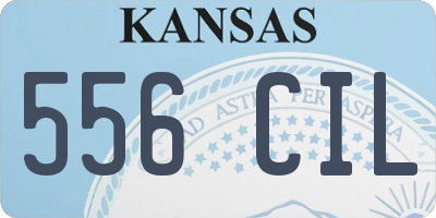 KS license plate 556CIL