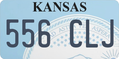 KS license plate 556CLJ