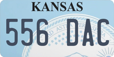 KS license plate 556DAC
