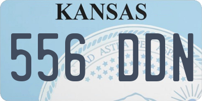 KS license plate 556DDN