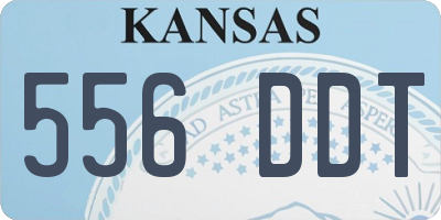 KS license plate 556DDT